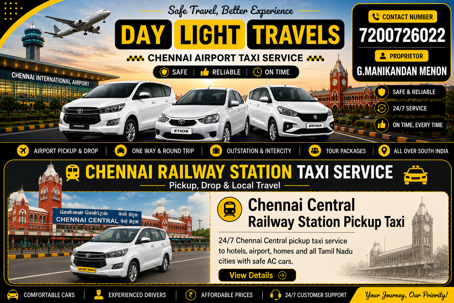 Chennai Central Pickup Taxi