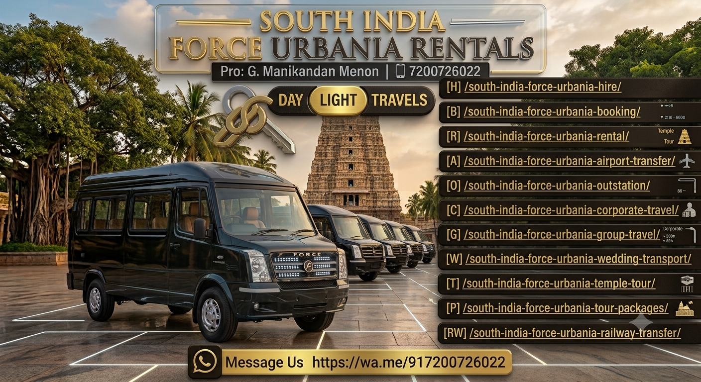 South India Force Urbania Rental Day Light Travels